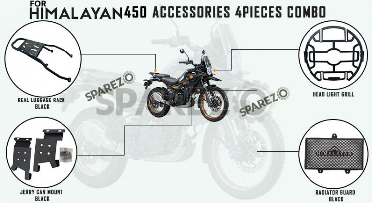 Royal Enfield 4 Pcs Accessories Combo Pack CP-2 Himalayan 450 - SPAREZO